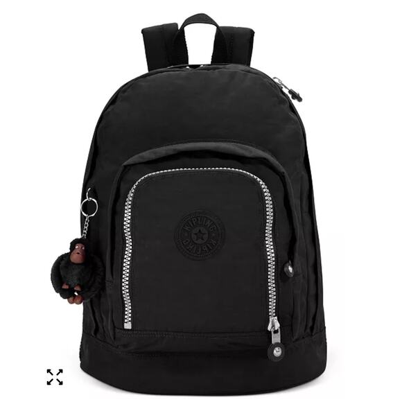 Kipling Hal Expandable Backpack in Black - Picture 1 of 7